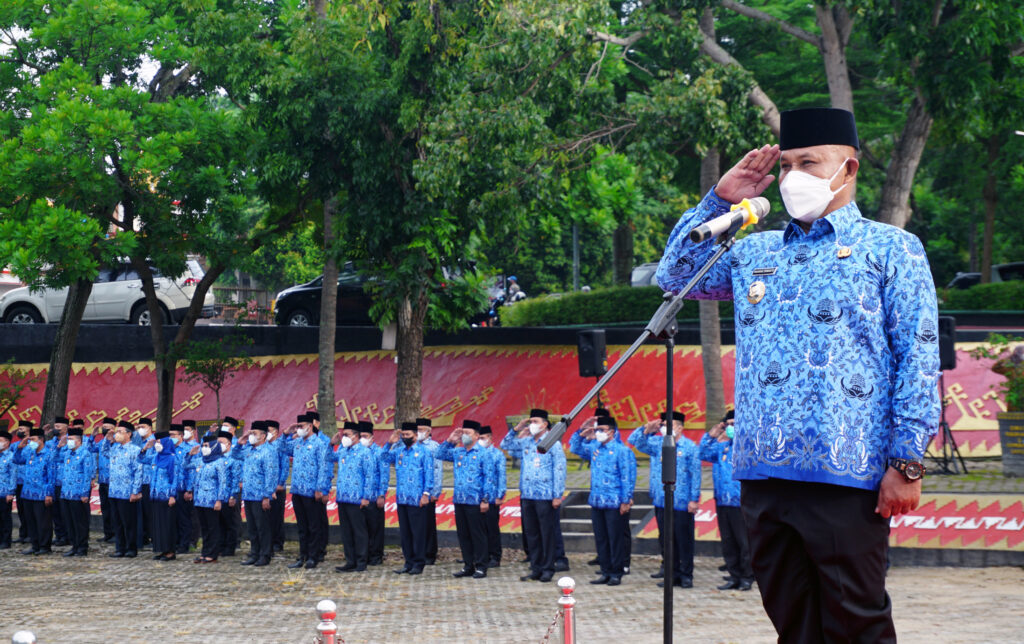 Minta ASN Jadi Contoh Penerapan Protokol Kesehatan COVID-19, Di sampaikan Dalam Apel Perdanan 2022