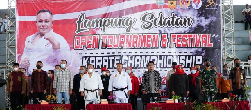 Nanang Ermanto Buka Kejurda Karate Lampung Selatan